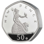 50 Years of the 50p 2019 UK 50p Silver Proof Piedfort Coin