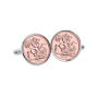 Sterling Silver 2020 Gold Half Sovereign Cufflinks